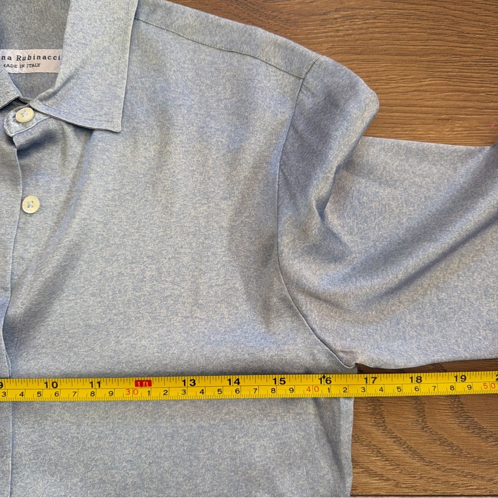 Amina Rubinacci Silk Button Front Blouse Size 38 Made in‎ Italy - Picture 6 of 8